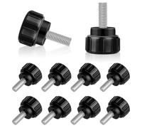 Ujjdwiurgh Lot de 10 vis moletées de montage M 4 x 10 mm Vis moletées pour fixation mécanique de porte avec filetage en acier au carbone