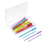 Ujjdwiurgh Lot de 100 aiguilles à coudre en plastique à gros chas de 7,5 et 9,9 cm - 2 tailles différentes - Aiguilles colorées pour laçage de sécurité
