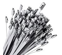 Ujjdwiurgh Lot de 100 attaches autobloquantes multi-usages en acier inoxydable pour jardin, ferme, cages pour animaux domestiques