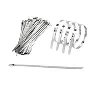 Ujjdwiurgh Lot de 100 attaches autobloquantes robustes multi-usages en acier inoxydable 304 pour machines 4,6 x 300 mm