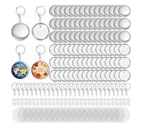Ujjdwiurgh Lot de 100 badges vierges compatibles avec machine à boutons 58 mm