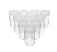 Ujjdwiurgh Lot de 100 boîtes de rangement vides en plastique transparent pour appareil photo, bobine, accessoires de rechange, perles, pièces de monnaie, pilules