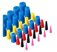 Ujjdwiurgh Lot de 100 bouchons coniques en caoutchouc de silicone - 1/16" à 1/2", bouchons haute température pour remplissage de trous pour revêtement, peinture, pulvérisation
