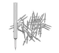 Ujjdwiurgh Lot de 100 clous à double tête pour plinthe sans couture, ligne de plinthe sans marques, clou sans couture avec manchon à ongles, facile à utiliser