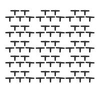 Ujjdwiurgh Lot de 100 connecteurs barbelés universels pour irrigation goutte à goutte, raccords en T barbelés, compatibles avec les tuyaux d'égouttement de 6,35 mm (tuyau en T de 4/7 mm)