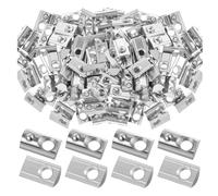 Ujjdwiurgh Lot de 100 écrous en T M8 série 4040 en acier au carbone avec rondelle T-Lock standard européen Filetage argenté