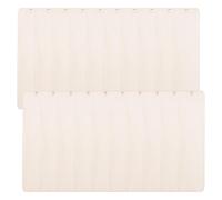 Ujjdwiurgh Lot de 100 marque-pages vierges en bois avec cordes rectangulaires fines à suspendre