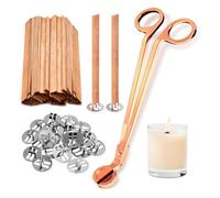 Ujjdwiurgh Lot de 100 mèches en bois épais pour la fabrication de bougies 13 x 1,3 x 0,1 cm