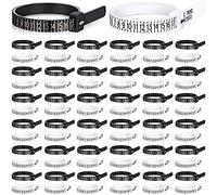 Ujjdwiurgh Lot de 100 Outils de Mesure de Bague US Outil de Mesure de Taille de Bague Taille de Bague Plastique Blanc et Noir