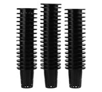 Ujjdwiurgh Lot de 100 paniers de fixation en plastique noir pour plantes hydroponiques