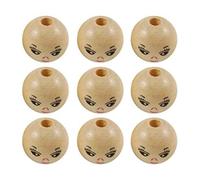 Ujjdwiurgh Lot de 100 perles intercalaires rondes en bois pour fabrication de bracelets et colliers 14 mm