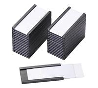 Ujjdwiurgh Lot de 100 porte-étiquettes magnétiques avec porte-cartes de données magnétiques avec protections en plastique transparent pour étagère en métal (2,5 x 5,1 cm)