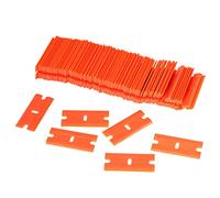 Ujjdwiurgh Lot de 100 raclettes à double tranchant pour nettoyage de vitres de voiture en vinyle