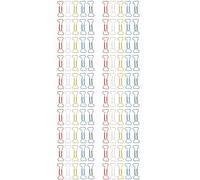 Ujjdwiurgh Lot de 100 trombones en métal multicolores en forme d'os