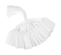 Ujjdwiurgh Lot de 1000 étiquettes de prix avec ficelle attachée, 4,5 x 2,8 cm avec ficelle attachée, étiquettes de nom pour sacs, vêtements