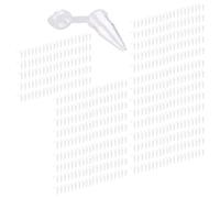 Ujjdwiurgh Lot de 1000 tubes à centrifuger à fond rond avec bouchons attachés Blanc transparent 0,2 ml
