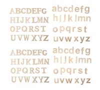 Ujjdwiurgh Lot de 104 lettres de l'alphabet en bois pour loisirs créatifs et décoration murale