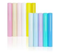 Ujjdwiurgh Lot de 11 feuilles de vinyle de transfert thermique pour collection de couleurs bohèmes pour t-shirts, sacs fourre-tout, loisirs créatifs