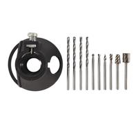 Ujjdwiurgh Lot de 11 guides de coupe polyvalents avec tige HSS et 4 forets hélicoïdaux pour outils rotatifs