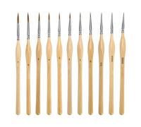 Ujjdwiurgh Lot de 11 pinceaux miniatures pour huile, acrylique, aquarelle et gouache