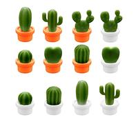 Ujjdwiurgh Lot de 12 aimants de réfrigérateur décoratifs en forme de cactus pour casier, tableau effaçable à sec, parfaits pour la maison, le bureau, un usage personnel