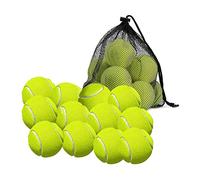Ujjdwiurgh Lot de 12 balles de tennis avec sac de rangement - Balle de tennis à paroi épaisse de qualité supérieure - Parfait pour le tennis et le cricket