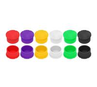 Ujjdwiurgh Lot de 12 Bouchons de Protection pour Flacons en Verre de 3 Ml - Couvercles Anti-Fuites et Anti-Poussière en 6 Couleurs Assorties. Couvercle pour Bouchons Rabattables.