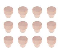 Ujjdwiurgh Lot de 12 bouchons en forme de T réutilisables en bois et caoutchouc pour bouteille de vin