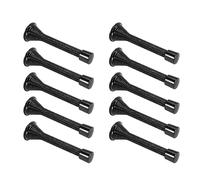 Ujjdwiurgh Lot de 12 Butées de Porte à Ressort Noir Butoir de Porte à Ressort Flexible Protecteur de Mur D'Arrêt de Porte avec Embouts de Pare-Chocs en Caoutchouc Noir à Bas