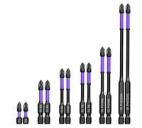 Ujjdwiurgh Lot de 12 forets magnétiques haute dureté et puissants, antidérapants et résistants aux chocs avec embouts de tournevis