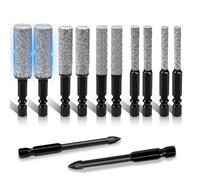 Ujjdwiurgh Lot de 12 forets - Tige hexagonale de 6,35 mm, meulage brasé étendu de 35 mm, noyau de cire de perçage à sec inclus