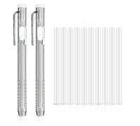 Ujjdwiurgh Lot de 12 gommes mécaniques rétractables, 2 gommes avec 10 recharges de gomme de rechange pour l'école, la maison, le bureau B