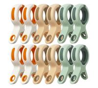 Ujjdwiurgh Lot de 12 grandes pinces à linge en plastique pour chaises, piscine de croisière, 3 couleurs vives