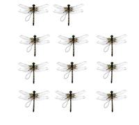 Ujjdwiurgh Lot de 12 libellules 3D réalistes avec clips pour attacher aux chapeaux/sacs à dos Décoration extérieure pour éloigner les insectes