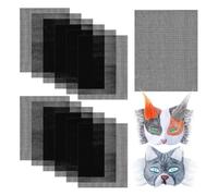 Ujjdwiurgh Lot de 12 masques en maille pour les yeux - Feuilles en plastique pour loisirs créatifs - Noir