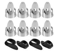 Ujjdwiurgh Lot de 12 médiators réglables en acier pour guitare, banjos et autres instruments