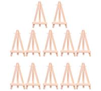 Ujjdwiurgh Lot de 12 mini chevalets en bois naturel pour exposer de petites toiles et photos 12,7 cm