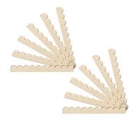 Ujjdwiurgh Lot de 12 moulures décoratives en bois brut à bords festonnés pour armoires et fenêtres