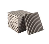 Ujjdwiurgh Lot de 12 Panneaux Acoustiques Auto-AdhéSifs, Panneaux en Mousse InsonoriséE, Panneaux Muraux InsonoriséS Haute Densité pour (Gris)