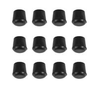 Ujjdwiurgh Lot de 12 patins en caoutchouc pour béquille, tabouret, chaise - Noir