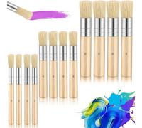 Ujjdwiurgh Lot de 12 pinceaux en bois pour aquarelle, peinture, loisirs créatifs