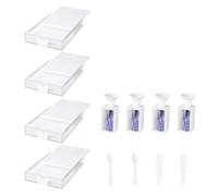 Ujjdwiurgh Lot de 12 plateaux artistiques empilables avec couvercles, kits d'art de peinture pour adultes pour loisirs créatifs A