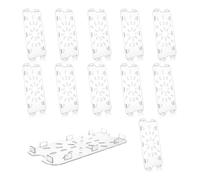 Ujjdwiurgh Lot de 12 plateaux de vidange en plastique transparent pour nourriture de taille 1/3