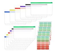 Ujjdwiurgh Lot de 12 pochettes A5 à 6 trous avec 42 onglets adhésifs pour classeurs à 6 anneaux