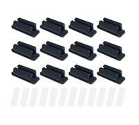 Ujjdwiurgh Lot de 12 porte-stylos adhésifs en silicone, porte-crayons portables, supports de marqueurs, faciles à installer, faciles à utiliser, noir