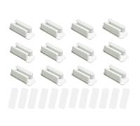 Ujjdwiurgh Lot de 12 porte-stylos adhésifs en silicone pour stylos, marqueurs, marqueurs faciles à utiliser, blanc