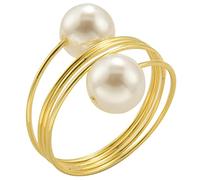 Ujjdwiurgh Lot de 12 ronds de serviette à double perle pour réception de mariage, festival, banquet