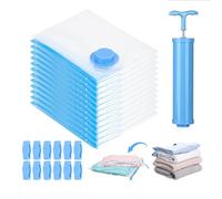 Ujjdwiurgh Lot de 12 sacs de voyage sous vide réutilisables avec pompe - 30 x 40 cm