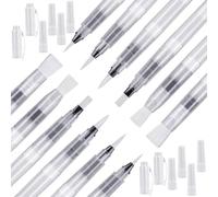Ujjdwiurgh Lot de 12 stylos pinceaux à eau pour aquarelle avec capuchons, stylos pinceaux étanches avec pointes assorties