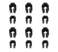 Ujjdwiurgh Lot de 12 supports de canne à pêche standard avec clips de rangement 2 styles et 6 pièces de chaque style - Grand pour tenir la poignée, petit pour maintenir votre canne à pêche